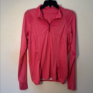 Athleta Fuchsia Quarter-Zip Sweatshirt